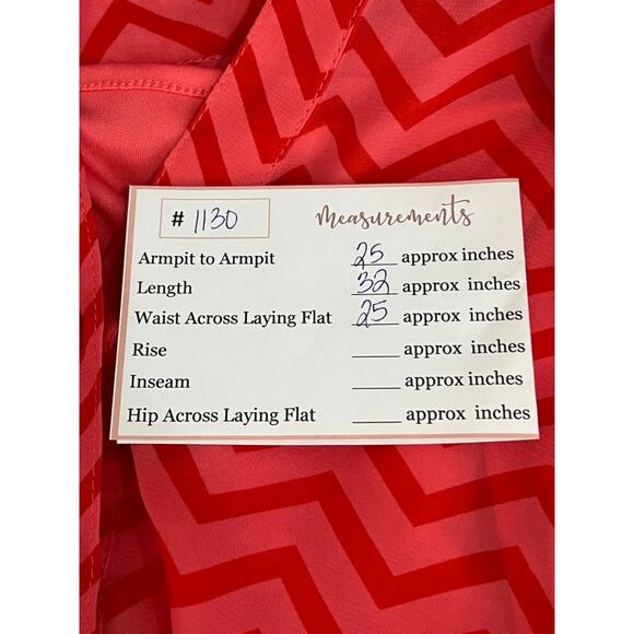 Dress Barn Pink Red Chevron Print Long Sleeves V-neck Pullover Blouse Size 2X - Picture 7 of 7